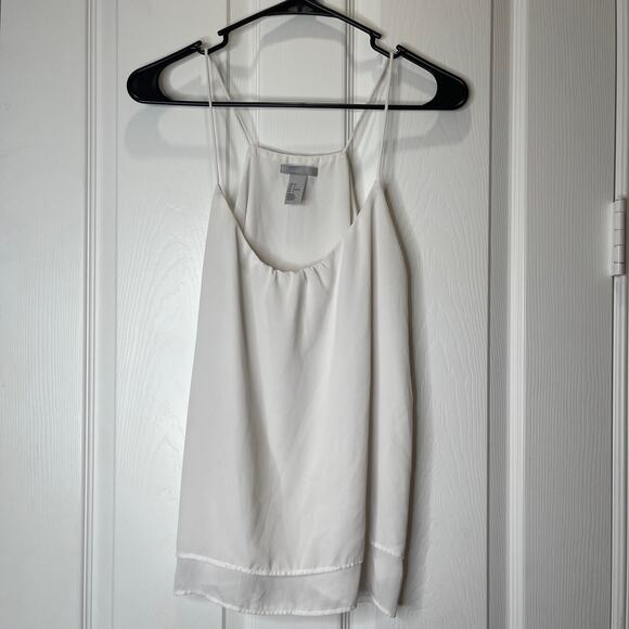 H&M white blouse size 4 small lined - Picture 1 of 3
